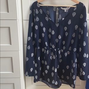 Cute blue cupcakes and cashmere romper